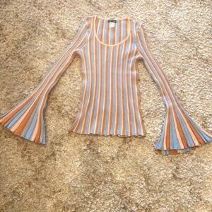 Venus Metallic Scoop Neck Sweater